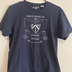 Guess Medium Black with Silver Logo Tee